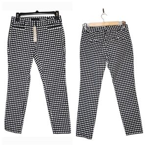 NWT Banana Republic black white checkered gingham pants. Size 00P